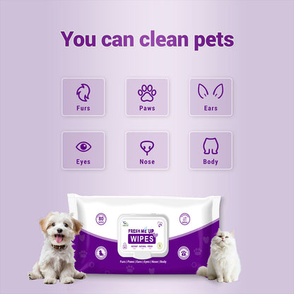 Natural Remedies Fresh Me Up Aloe Vera Wipes for Dogs & Cats — side view