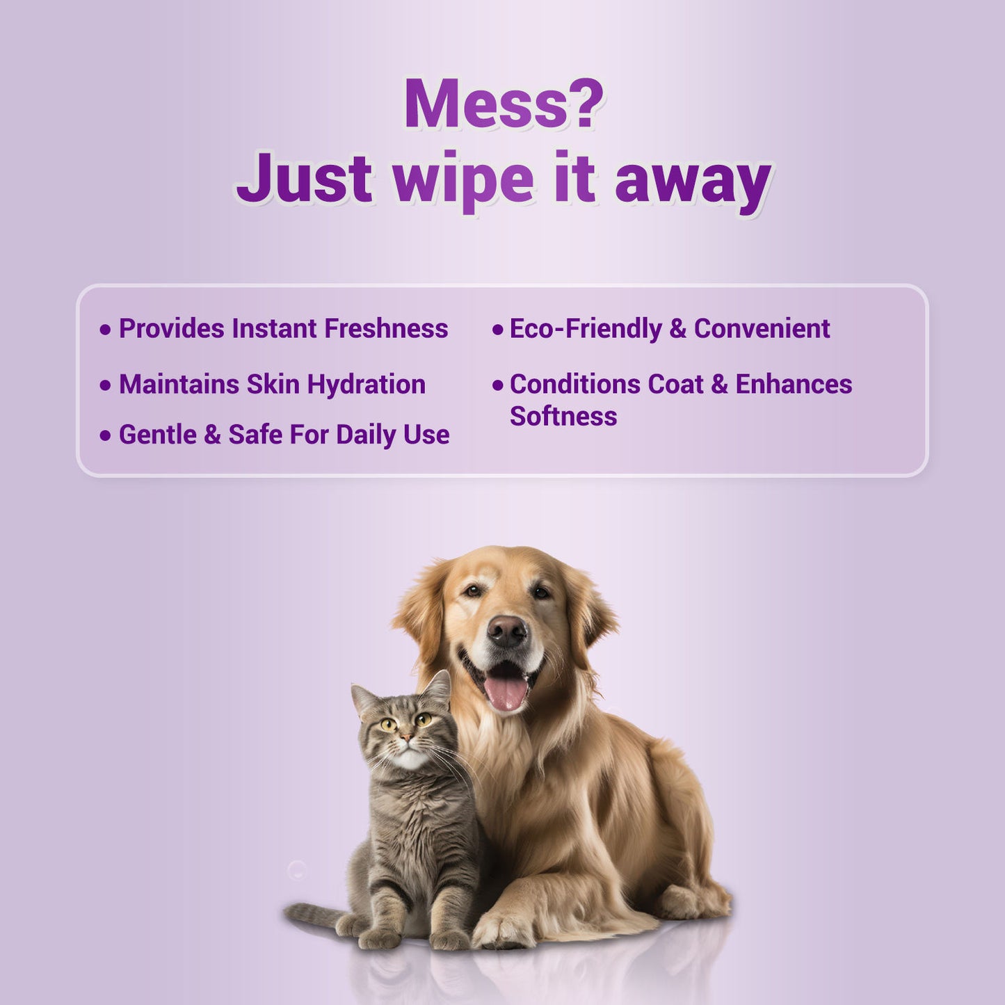 Natural Remedies Fresh Me Up Aloe Vera Wipes for Dogs & Cats — detail shot