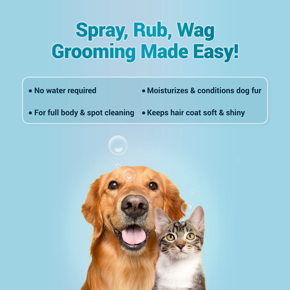 Natural Remedies Fresh Me Up Bloom Dry Shampoo for Dogs and Cats — in use