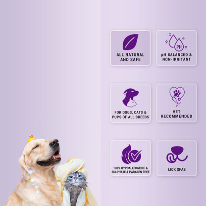 Natural Remedies Fresh Me Up Waterless Dry Shampoo for Dogs and Cats — back view