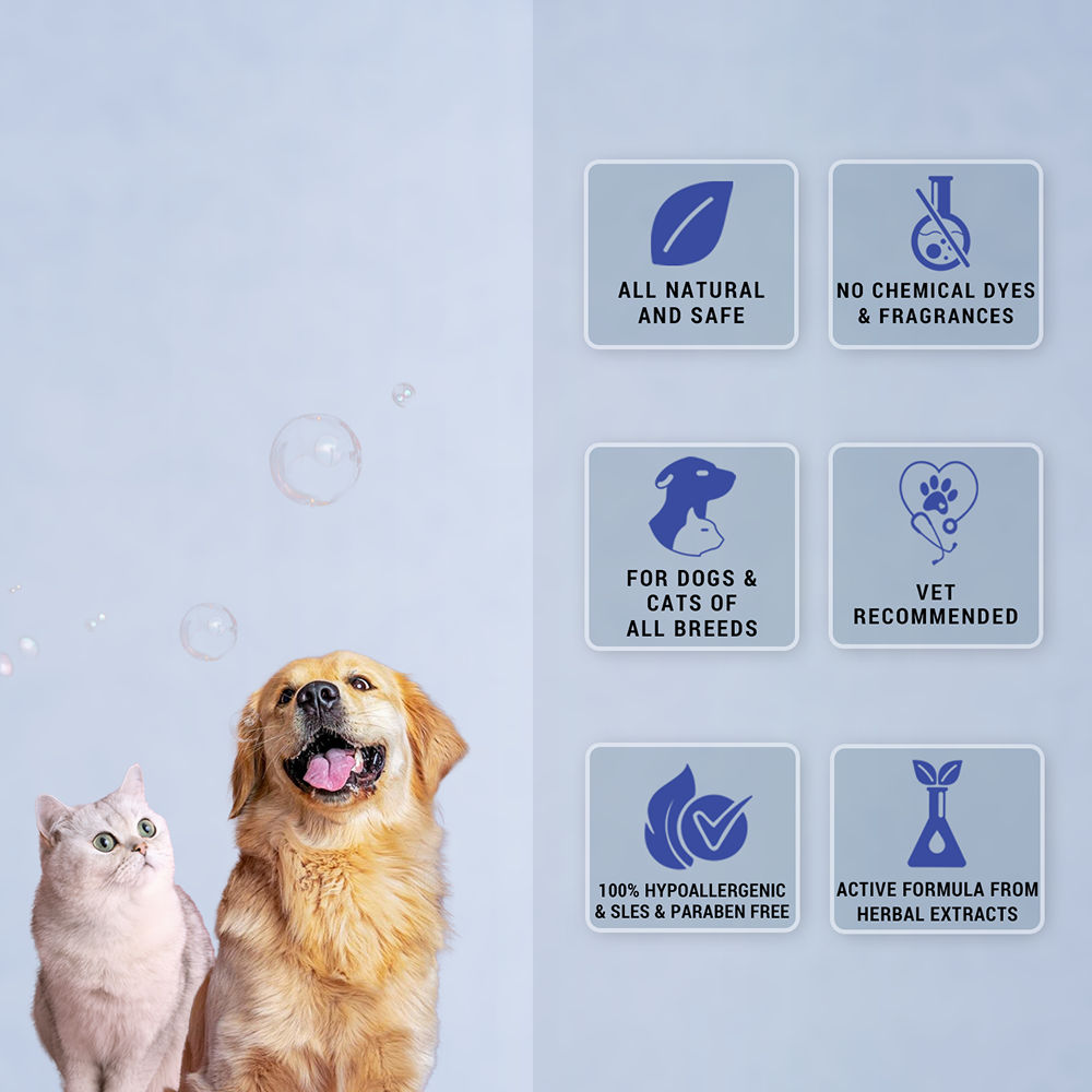 Natural Remedies Lush Me Up Anti Hairfall Shampoo for Dogs and Cats — back view