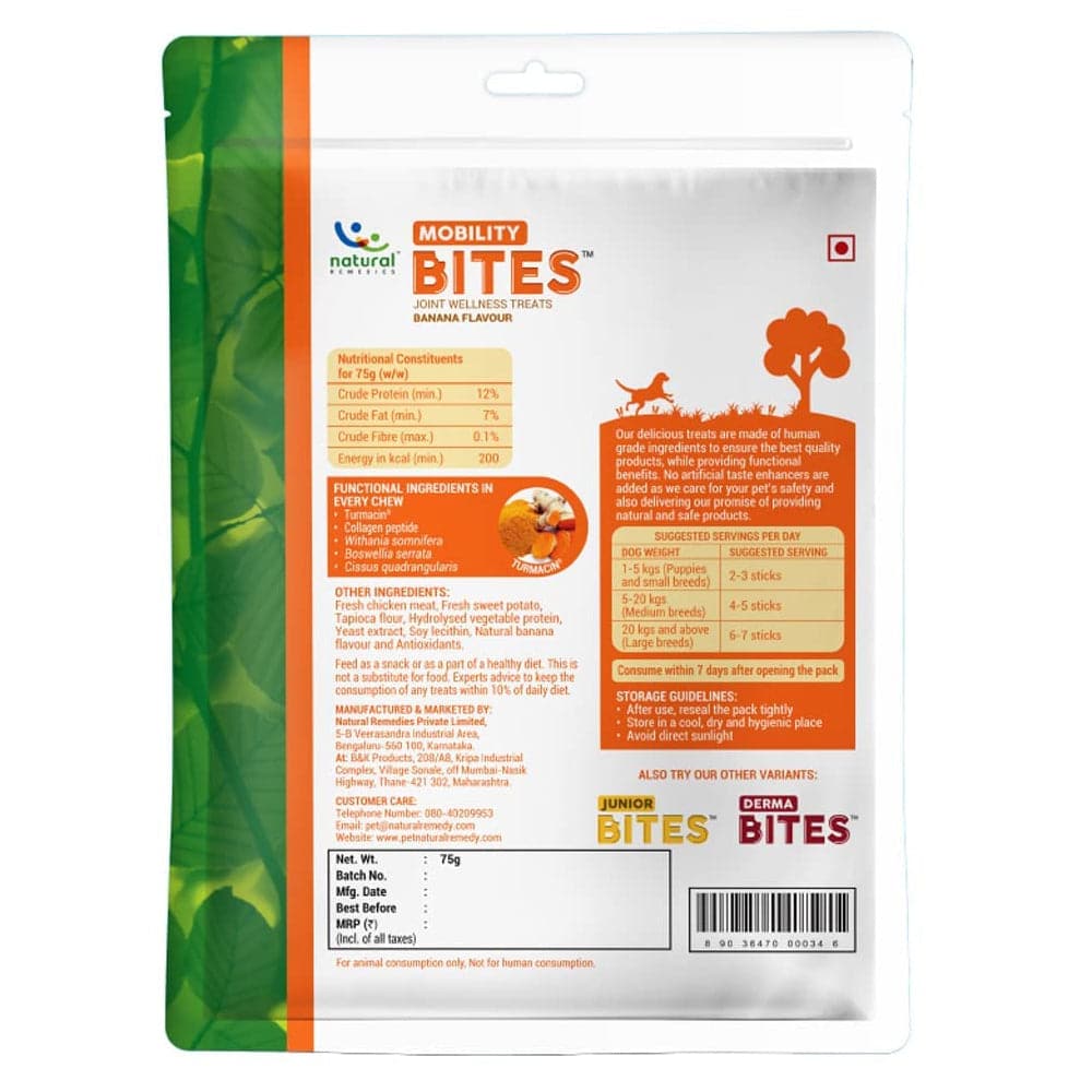 Natural Remedies Mobility Bites Chew Treats for Dogs — side view