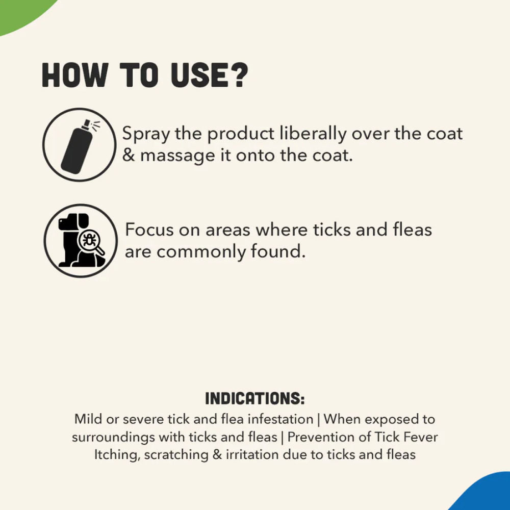 Natural Remedies Nomo Ticks Body Spray for Dogs and Cats — back view