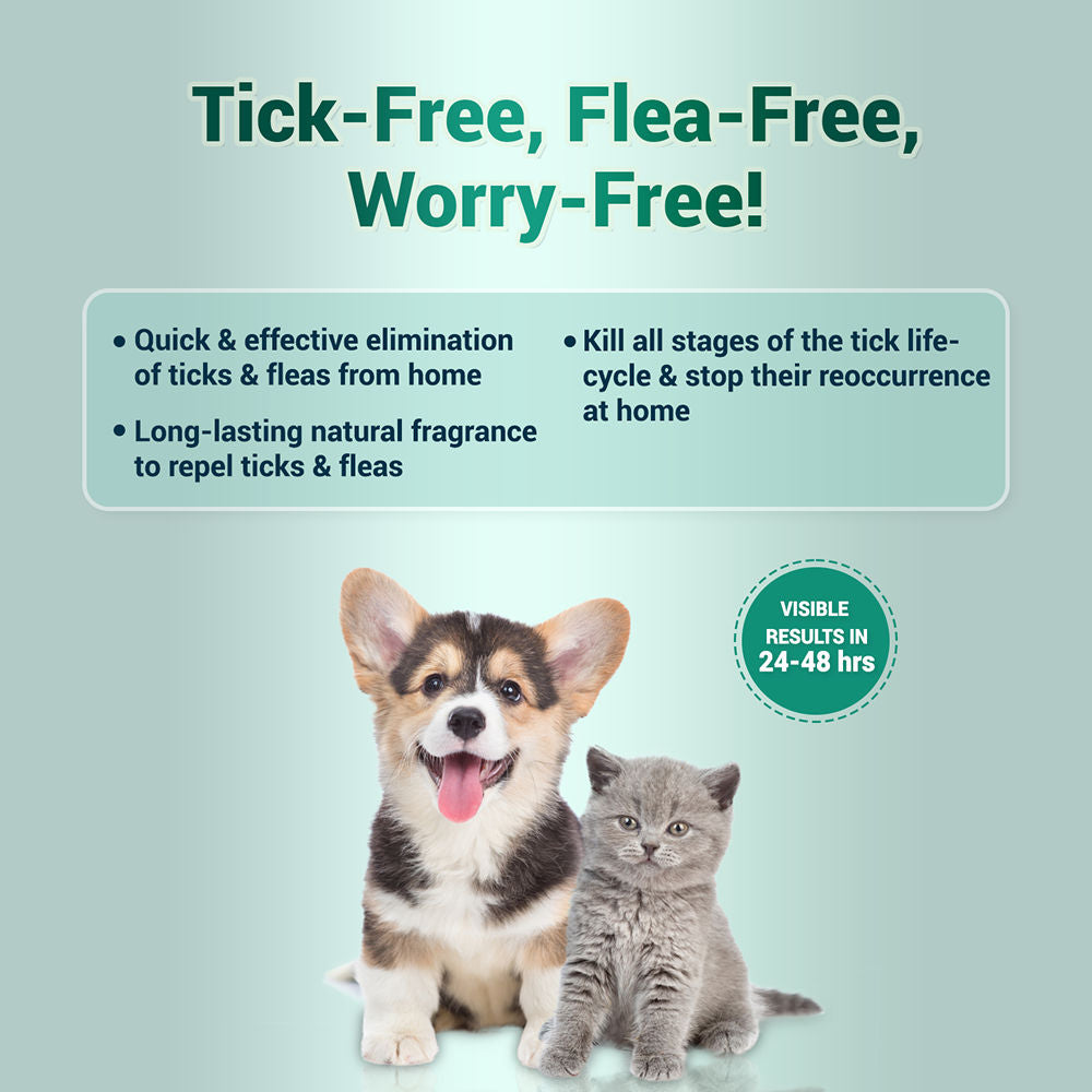 Natural Remedies Nomo Ticks Home Spray for Dogs and Cats — side view