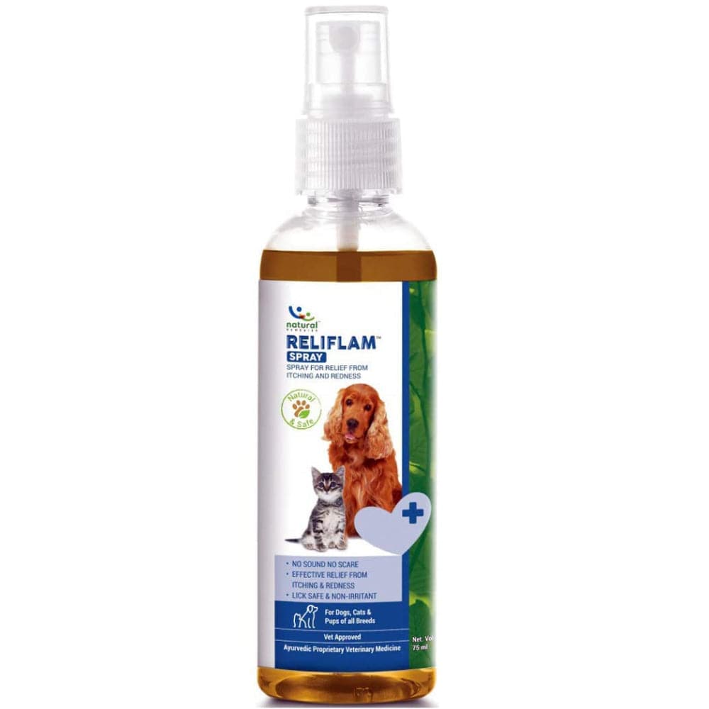 Natural Remedies Reliflam Itch Relief Spray for Dogs and Cats — side view
