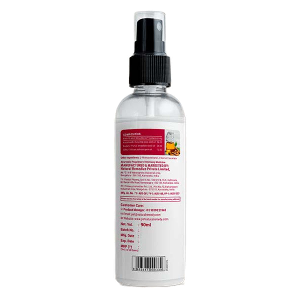 Natural Remedies Shine Me Up Hair Serum for Dogs and Cats — back view