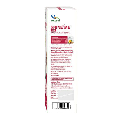 Natural Remedies Shine Me Up Hair Serum for Dogs and Cats — detail shot