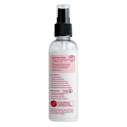 Natural Remedies Shine Me Up Hair Serum for Dogs and Cats — in use