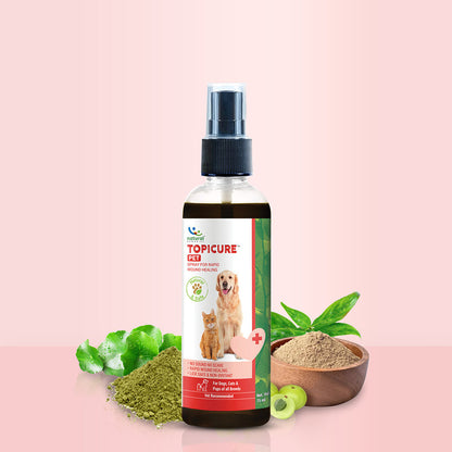 Natural Remedies Topicure Pet Wound Healing Spray For Pets