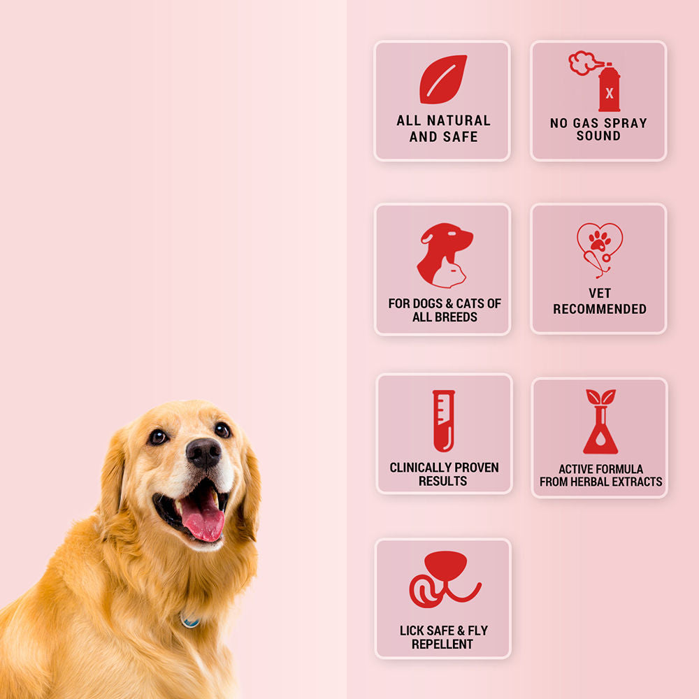 Natural Remedies Topicure Pet Wound Healing Spray for Dogs and Cats — back view