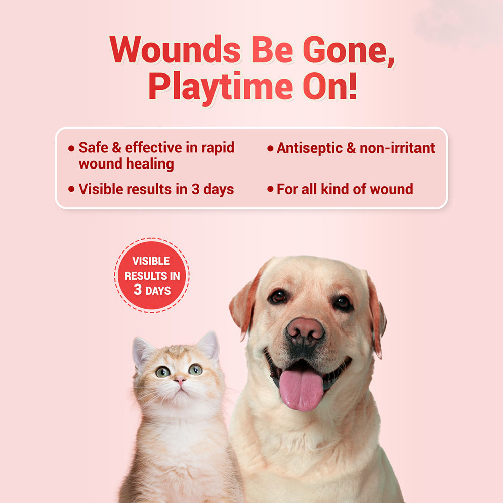 Natural Remedies Topicure Pet Wound Healing Spray for Dogs and Cats — detail shot