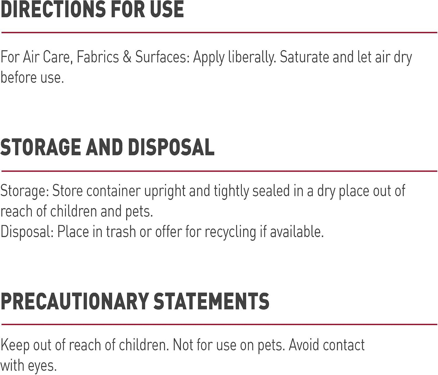 Nature's Miracle Air Care Deodorizer for Dogs and Cats — back view