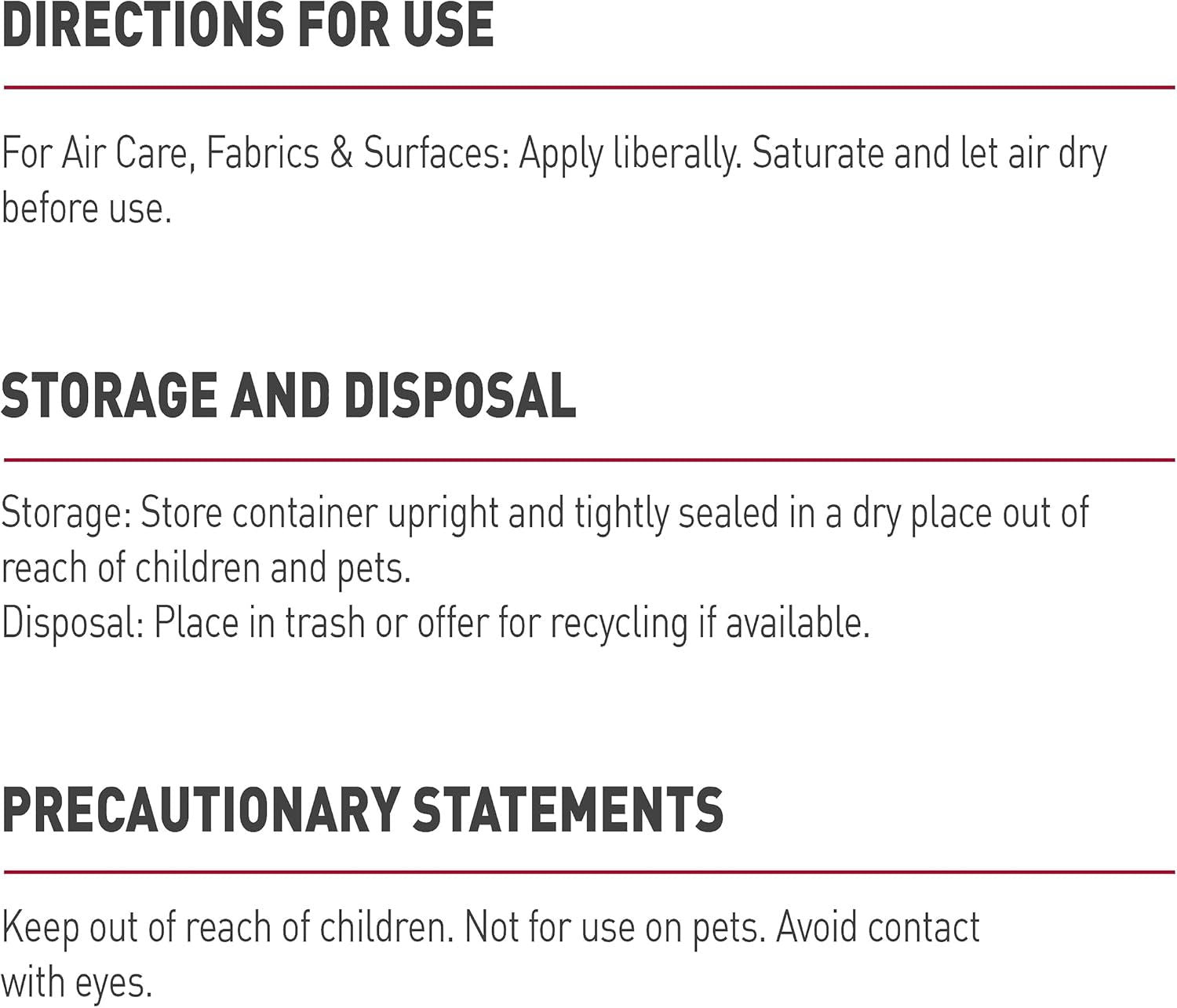 Nature's Miracle Air Care Deodorizer for Dogs and Cats — back view