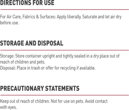 Nature's Miracle Air Care Deodorizer for Dogs and Cats — back view