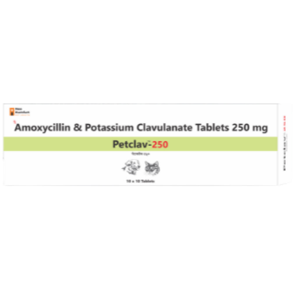 Neo Kumfurt Petclav 250mg (Amoxycillin & Potassium Clavulanate) Tablet for Dogs & Cats — side view