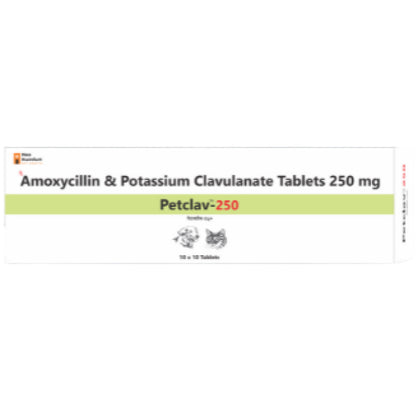 Neo Kumfurt Petclav 250mg (Amoxycillin & Potassium Clavulanate) Tablet for Dogs & Cats — side view