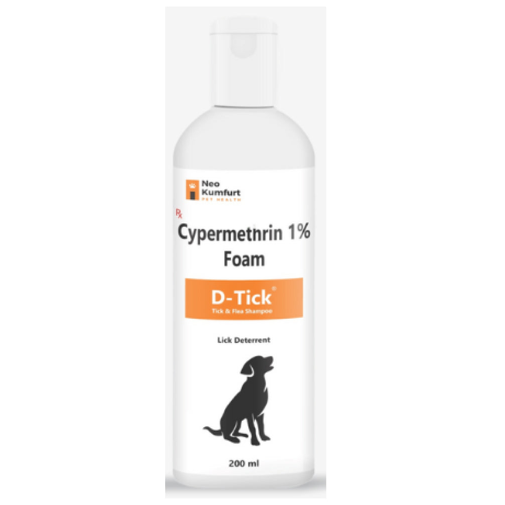 Neo Kumfurt D Tick (Cypermethrin) Tick & Flea Shampoo for Dogs — side view