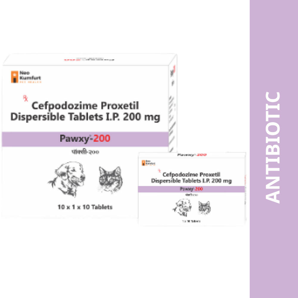 Neo Kumfurt Pawxy 200mg (Cefpodoxime Proxetil) Tablet for Dogs and Cats