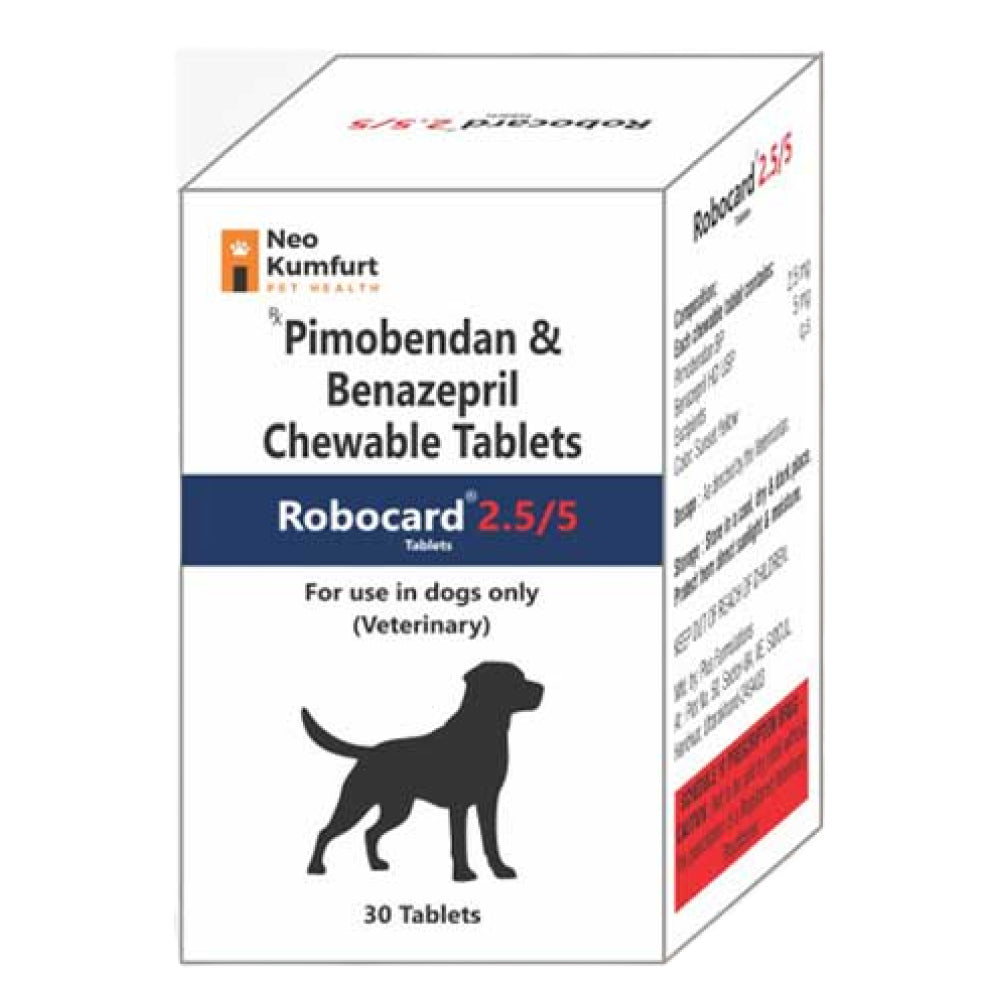 Neo Kumfurt Robocard 2 5 5Mg Pimobendan Benazepril Tablets For Dogs
