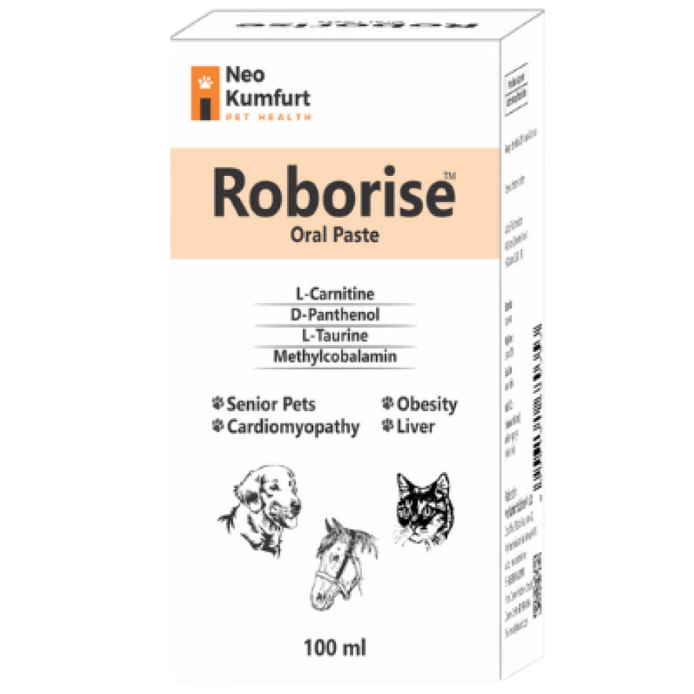 Neo Kumfurt Roborise Plus Oral Paste for Dogs and Cats — back view