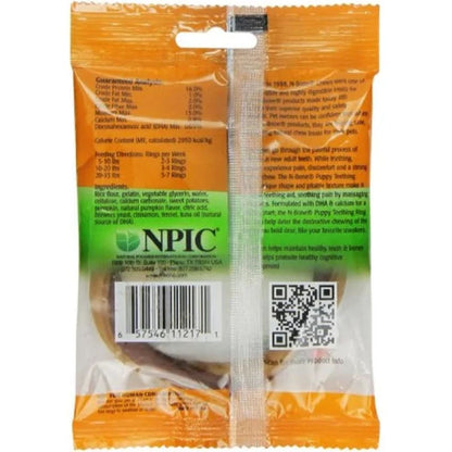 NPIC Pumpkin Flavour Puppy Teething Ring Dog Treats — side view