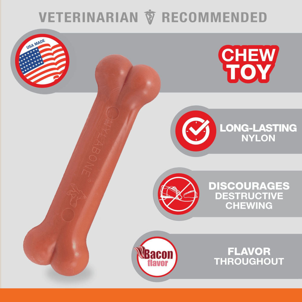 Nylabone Bacon Flavoured Power Chew Bone — back view