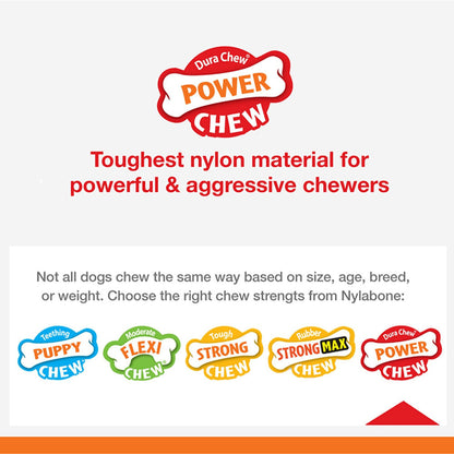 Nylabone Beef Flavored Power Chew Textured Bone — back view