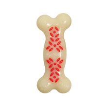 Nylabone Power Action Ridges Bone Chew Toy For Dogs Natural Red