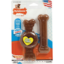 Nylabone Puppy Teething Chicken Flavoured Chew And Ring Bone Toy For Dogs Brown - Image 5