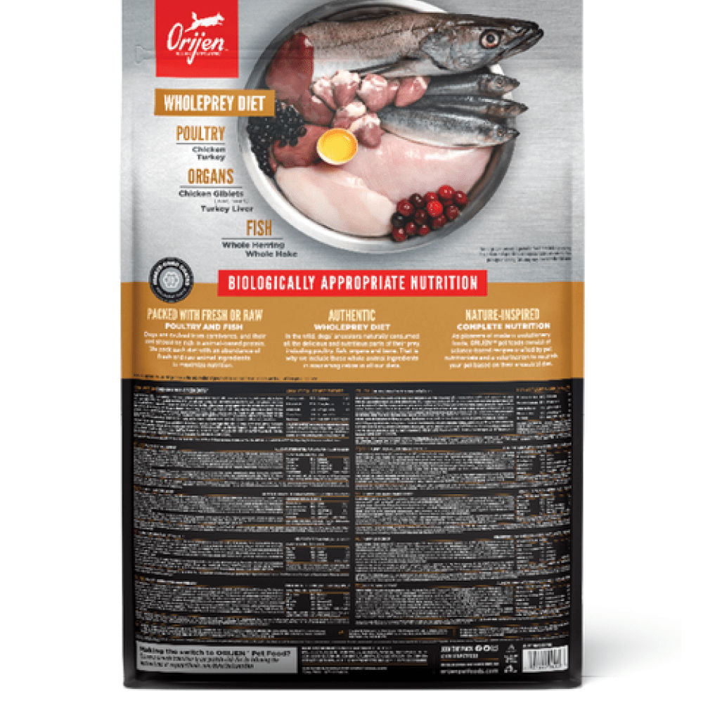 Orijen Puppy Dry Food — back view