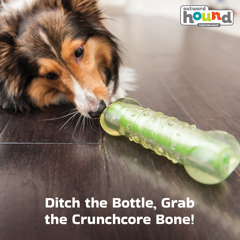 Outward Hound Crunchcore Bone Chew Toy for Dogs — side view