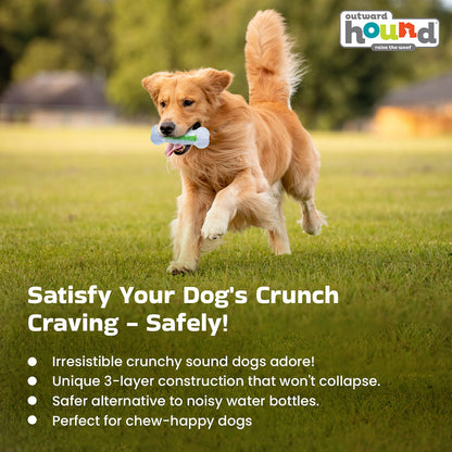 Outward Hound Crunchcore Bone Chew Toy for Dogs — back view