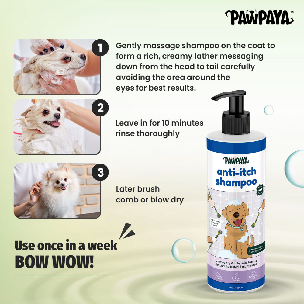 Pawpaya Anti Itch Shampoo for Dogs — side view