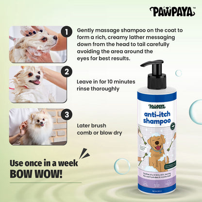 Pawpaya Anti Itch Shampoo for Dogs — side view