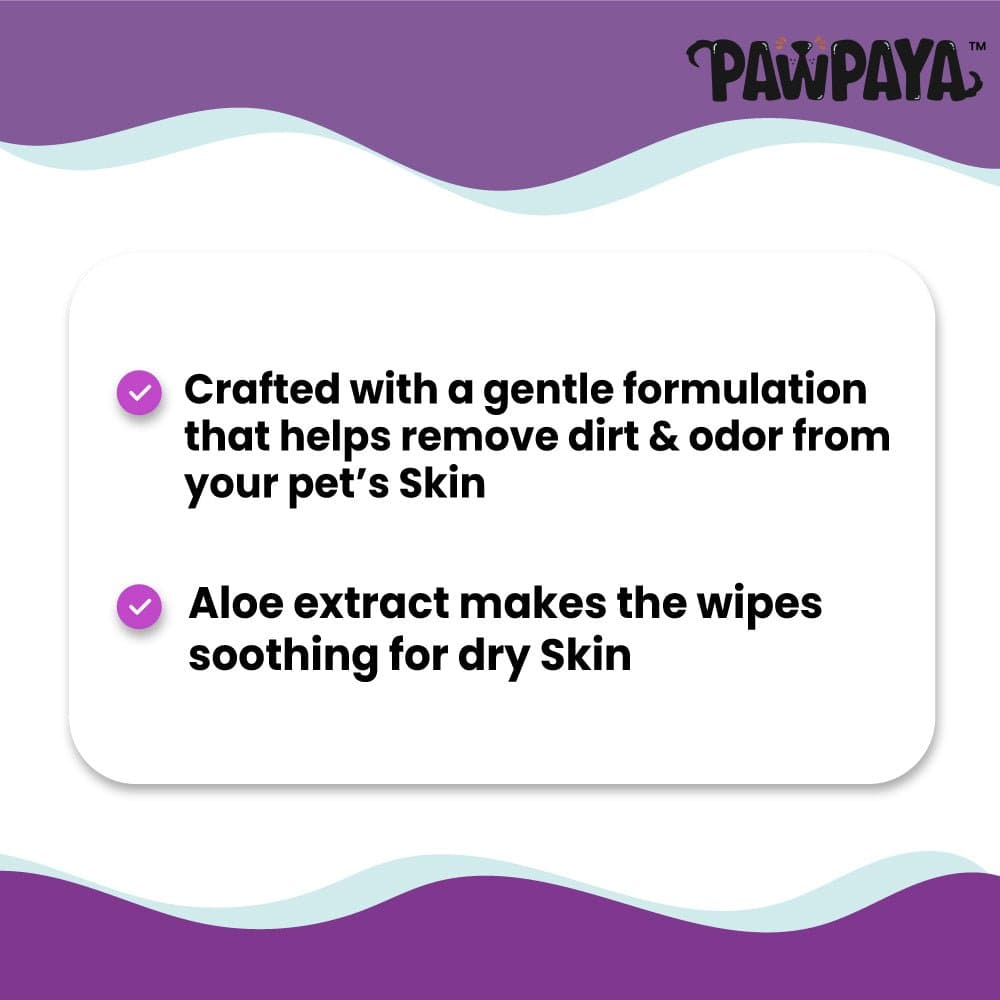 Pawpaya Ear Wipes for Dogs and Cats — back view