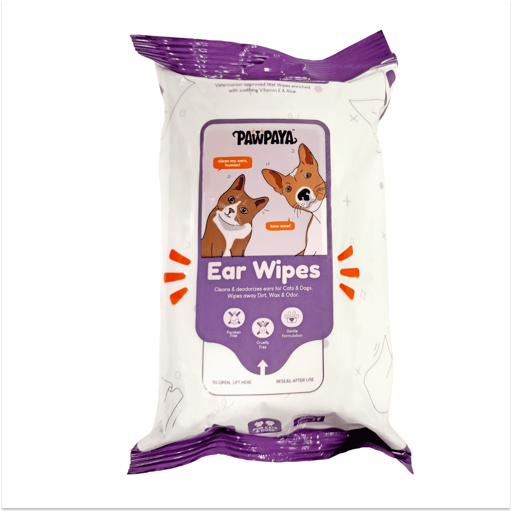 Pawpaya Ear Wipes For Dogs And Cats