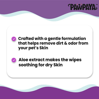 Pawpaya Ear Wipes for Dogs and Cats — back view