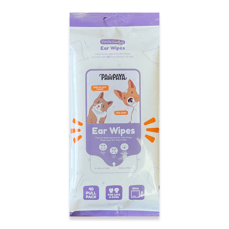 Pawpaya Ear Wipes for Dogs and Cats — in use