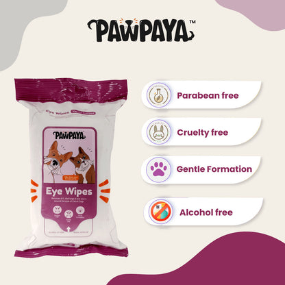 Pawpaya Eye Wipes for Dogs and Cats — side view