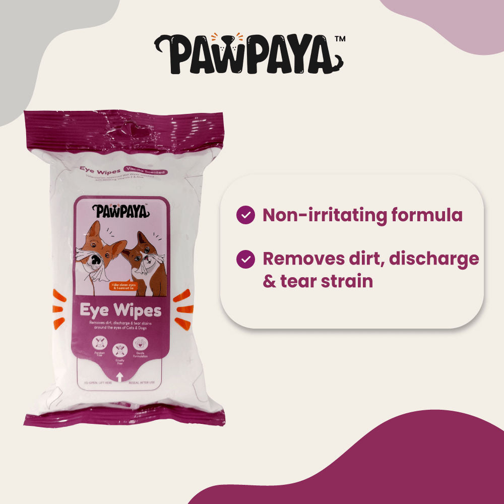 Pawpaya Eye Wipes for Dogs and Cats — detail shot
