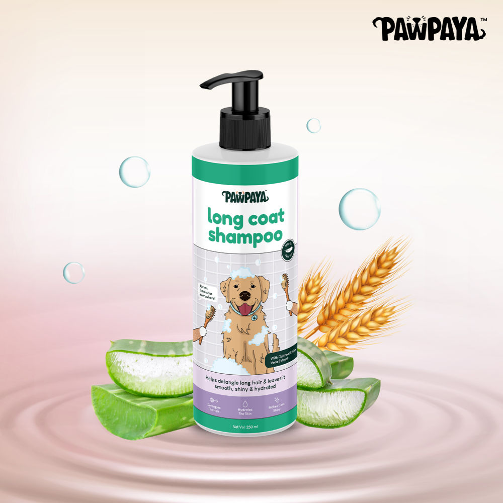 Pawpaya Long Coat Shampoo for Dogs — side view