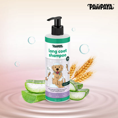 Pawpaya Long Coat Shampoo for Dogs — side view
