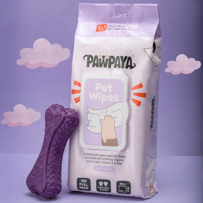 Pawpaya Pet Wipes for Dogs and Cats — in use