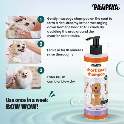 Pawpaya Short Coat Shampoo for Dogs — back view