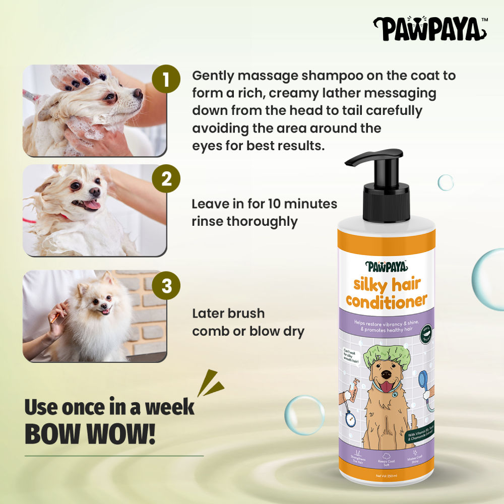 Pawpaya Silky Hair Conditioner for Dogs — detail shot