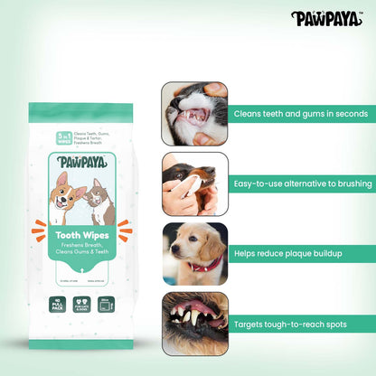 Pawpaya Tooth Wipes For Dogs And Cats - Image 4