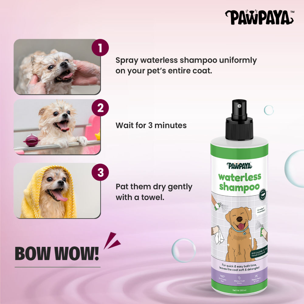 Pawpaya Waterless Shampoo for Dogs — detail shot