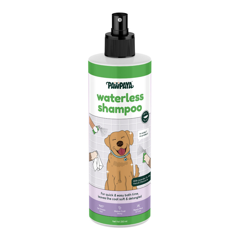Pawpaya Waterless Shampoo for Dogs — in use