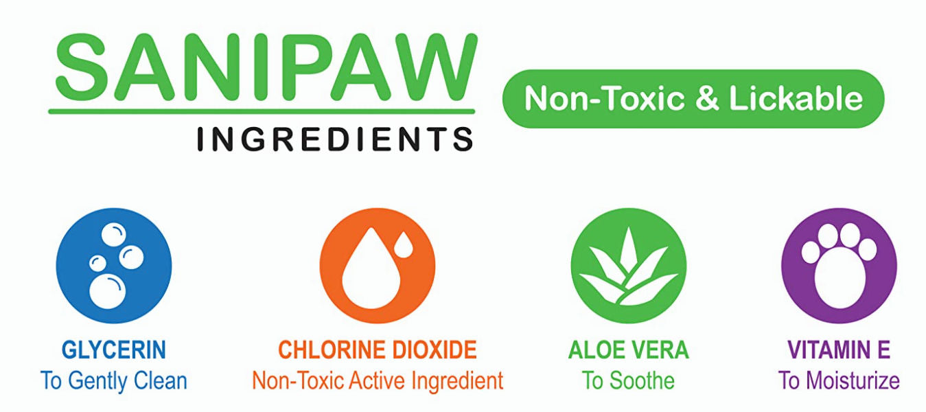 PawZ SANIPAW Wipes for Dogs — in use