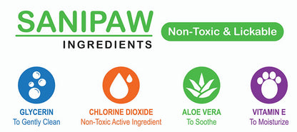PawZ SANIPAW Wipes for Dogs — in use